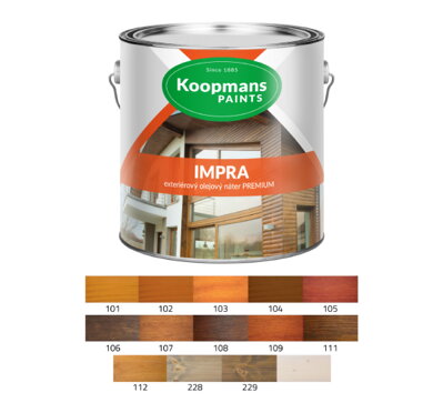 Koopmans IMPRA - Exteriérový olejový náter PREMIUM, farebný, 2,5 l 