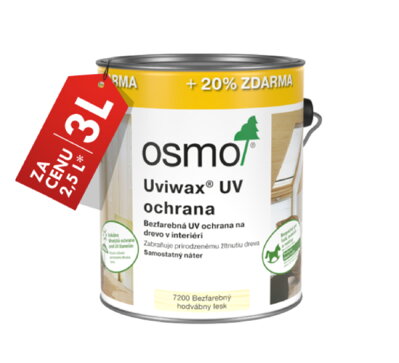 OSMO UVIWAX® UV OCHRANA - 3l za cenu 2,5l
