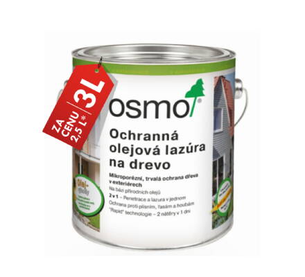 OSMO Ochranná Olejová Lazúra - AKCIA 3 l za cenu 2,5 l